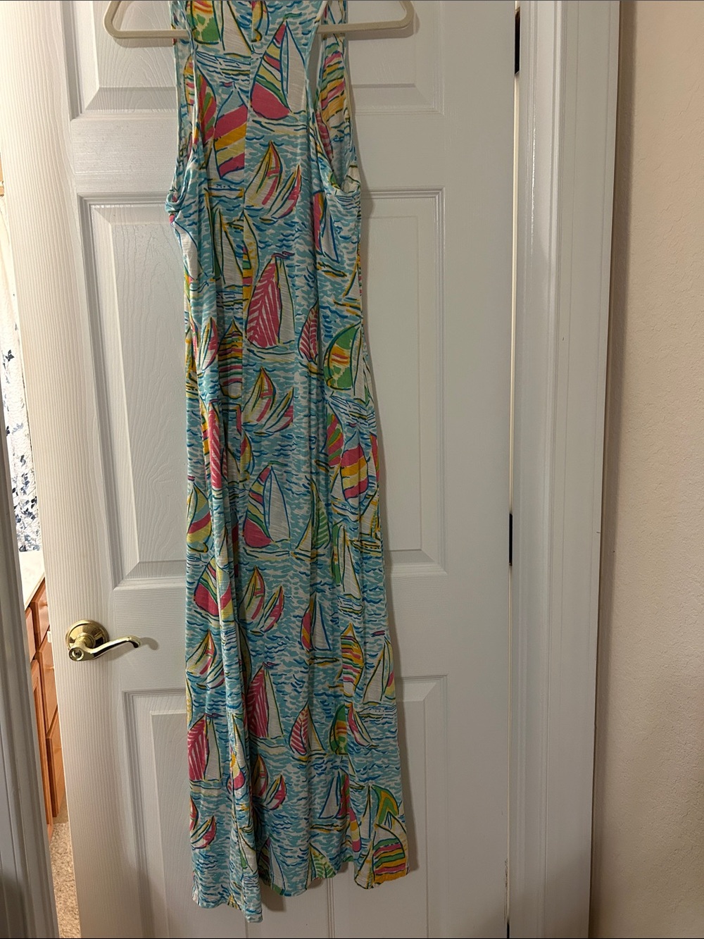 Lilly Pulitzer sailboat maxi dress-Sz L - Picture 5 of 5